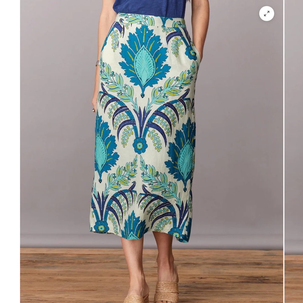 WomenS Linen Ikat Print Linen Skirt Sundance 12